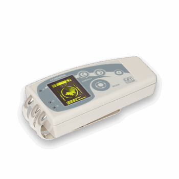 White COSMODIC EX715Ag neuroadaptive therapy device with OLED display and silver electrodes.