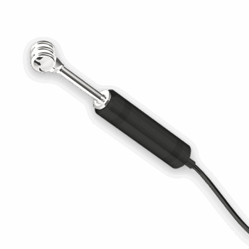 Black OKO remote electrode probe with unique silver spiral tip.