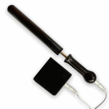 Shungite VR Combo set featuring a black 14-16mm cylinder probe and a square plate electrode.