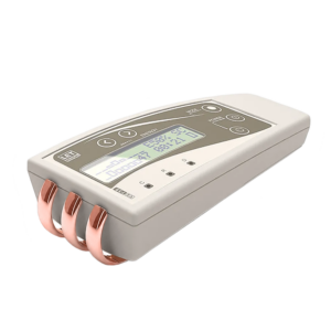 SC-CS VX735Cu COSMODIC device with three copper electrodes and LCD screen.